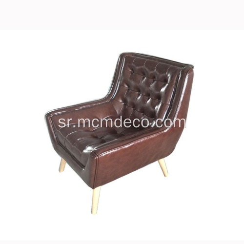 Удобна дизајнерска фотеља од коже